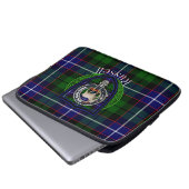Russell Scottish Clan Tartan and Crest  Laptopschutzhülle (Vorne Knopf)