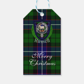 Russell Scottish Clan Tartan & Crest Geschenkanhänger