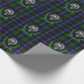 Russell Scottish Clan Tartan & Crest Geschenkpapier (Ecke)