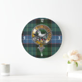 Russell Tartan & Abzeichen Große Wanduhr (Zuhause)