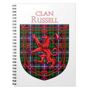 Russell Tartan Scottish Kariert Lion Rampant Notizblock