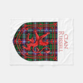 Russell Tartan Scottish Plaid Lion Rampant Fleecedecke (Vorderseite (Horizontal))