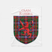 Russell Tartan Scottish Plaid Lion Rampant Fleecedecke (Vorderseite)