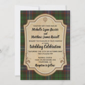 Russell Tartan Wedding Einladung (Vorderseite)