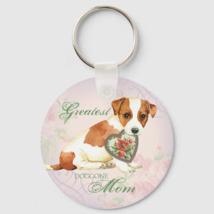 Russell Terrier Heart Mama Schlüsselanhänger