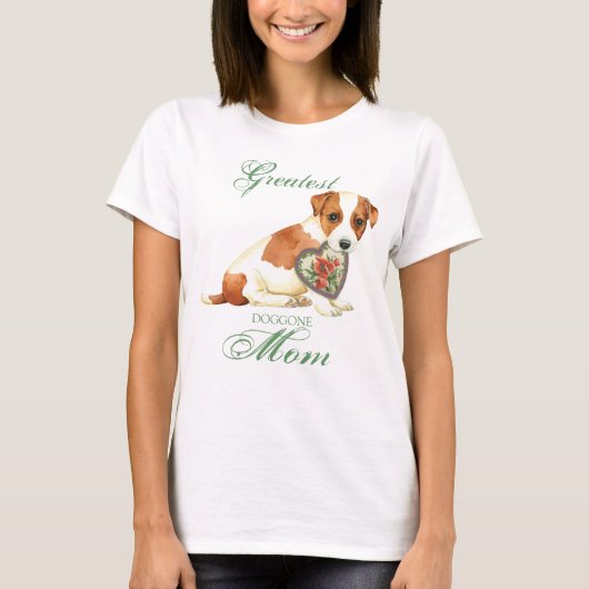 Russell Terrier Heart Mama T-Shirt (Vorderseite)