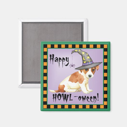 Russell Terrier Hexch Magnet (Vorderseite/Rückseite)