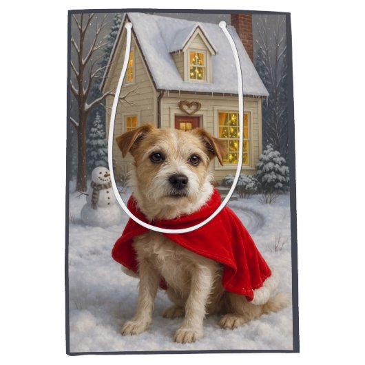 Russell Terrier Holiday  Mittlere Geschenktüte (Vorderseite)