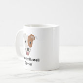 Russell-Terrier-Hundekaffee-Tasse - Kaffeetasse (Vorderseite Links)