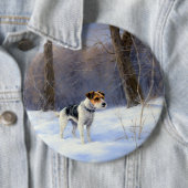 Russell Terrier Let It Snow Christmas Button (Beispiel)