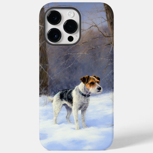 Russell Terrier Let It Snow Christmas Case-Mate iPhone Hülle (Rückseite)