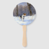 Russell Terrier Let It Snow Christmas Fächer (Vorderseite)