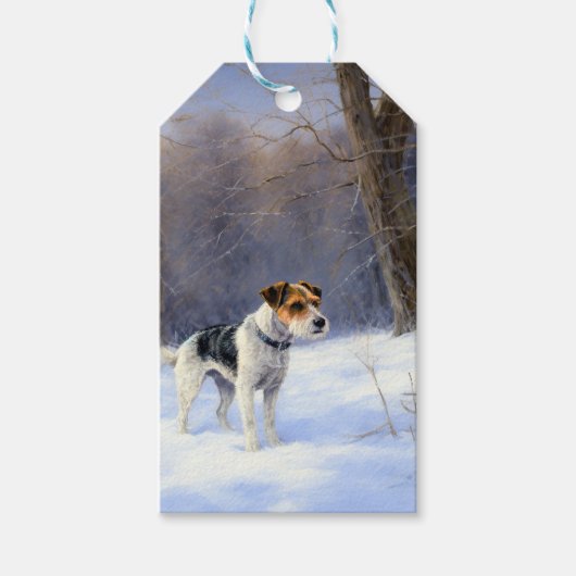 Russell Terrier Let It Snow Christmas Geschenkanhänger (Vorderseite)