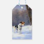 Russell Terrier Let It Snow Christmas Geschenkanhänger (Rückseite)