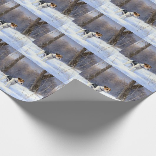 Russell Terrier Let It Snow Christmas Geschenkpapier (Ecke)