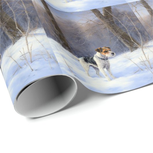 Russell Terrier Let It Snow Christmas Geschenkpapier (Rolleneckpunkt)