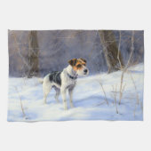 Russell Terrier Let It Snow Christmas Geschirrtuch (Horizontal)