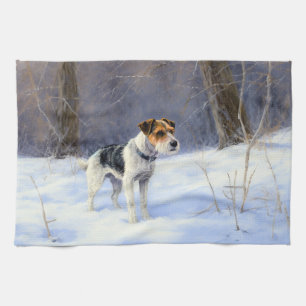 Russell Terrier Let It Snow Christmas Geschirrtuch