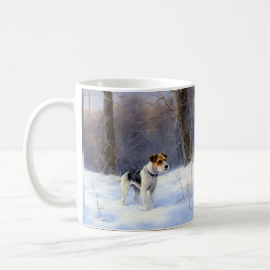 Russell Terrier Let It Snow Christmas Kaffeetasse (Links)