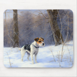 Russell Terrier Let It Snow Christmas Mousepad