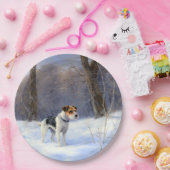 Russell Terrier Let It Snow Christmas Pappteller (Party)