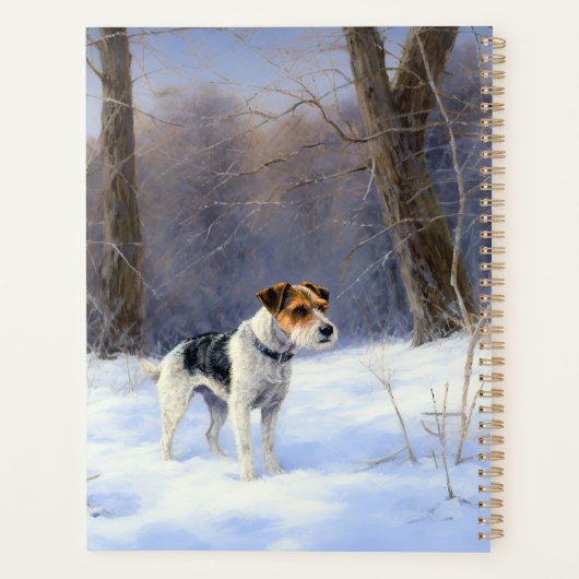 Russell Terrier Let It Snow Christmas Planer (Rückseite)