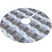 Russell Terrier Let It Snow Christmas Polyester Weihnachtsbaumdecke (Schrägansicht)