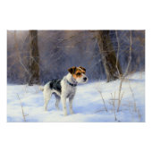 Russell Terrier Let It Snow Christmas Poster (Vorderseite)