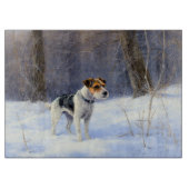 Russell Terrier Let It Snow Christmas Schneidebrett (Vorderseite)