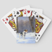 Russell Terrier Let It Snow Christmas Spielkarten (Rückseite)
