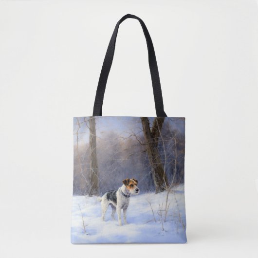 Russell Terrier Let It Snow Christmas Tasche (Vorderseite)