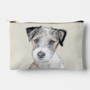 Russell Terrier Malerei Grobe Originale Hundekunst Zubehörtasche