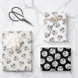 Russell Terrier Painting Rough Original Dog Art Geschenkpapier Set