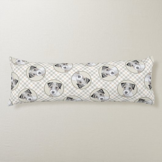 Russell Terrier Painting Rough Original Dog Art Seitenschläferkissen (Vorderseite)