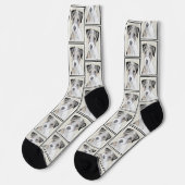 Russell Terrier Painting Rough Original Dog Art Socken (Linkes Detail)