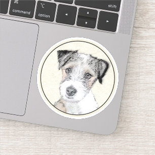 Russell Terrier Rough Painting - Original Dog Art Aufkleber