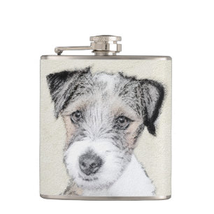 Russell Terrier Rough Painting - Original Dog Art Flachmann