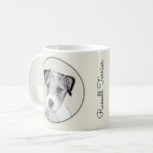 Russell Terrier Rough Painting - Original Dog Art Kaffeetasse
