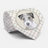 Russell Terrier Rough Painting - Original Dog Art Krawatte (Gerollt)