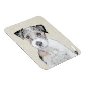 Russell Terrier Rough Painting - Original Dog Art Magnet (Rechte Seite)