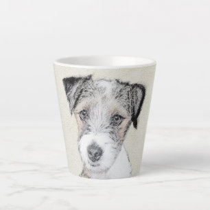 Russell Terrier Rough Painting - Original Dog Art Milchtasse