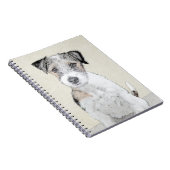 Russell Terrier Rough Painting - Original Dog Art Notizblock (Rechte Seite)