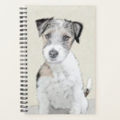 Russell Terrier Rough Painting - Original Dog Art Planer (Vorderseite)