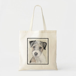 Russell Terrier Rough Painting - Original Dog Art Tragetasche