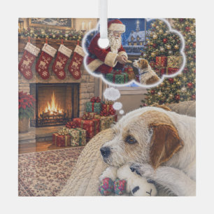 Russell Terrier Urlaub Ornament Aus Glas