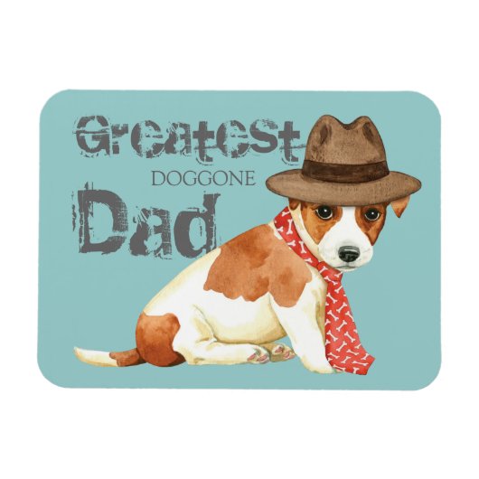 Russell Terrier Vater Magnet (Horizontal)