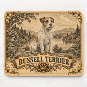 Russell Terrier, Vintage Heritage Hund Mousepad