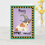 Russell Terrier Witch Card Karte (Gelbe Blume)