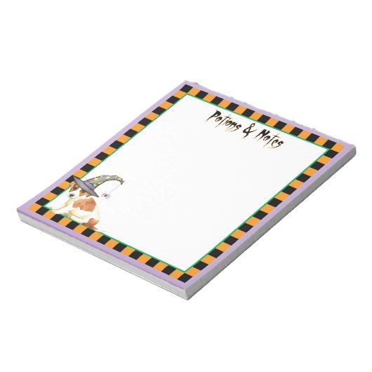 Russell Terrier Witch Notepad Notizblock (Rotiert)