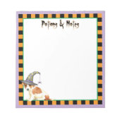 Russell Terrier Witch Notepad Notizblock (Vorderseite)